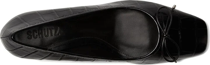 Schutz Arissa Block High Women's Heels Black 6 : 6 M, Leather - Image 2