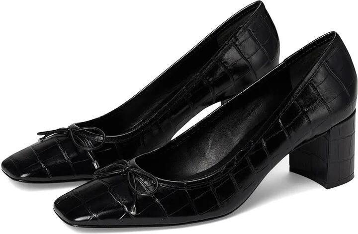 Schutz Arissa Block High Women's Heels Black 6 : 6 M, Leather