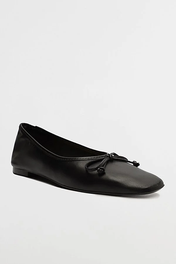 Schutz Arissa Leather Ballet Flat in Black - Image 2