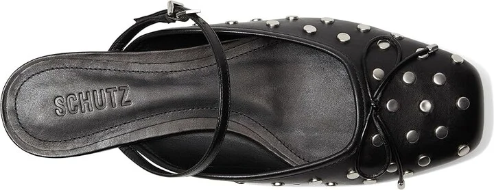 Schutz Arissa Mule Studs Women's Flat Shoes Black : 5.5 M, EVA/Leather - Image 2