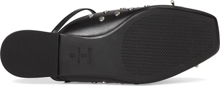 Schutz Arissa Mule Studs Women's Flat Shoes Black : 5.5 M, EVA/Leather - Image 3