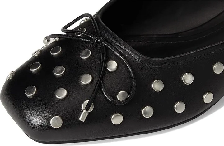Schutz Arissa Mule Studs Women's Flat Shoes Black : 5.5 M, EVA/Leather - Image 7