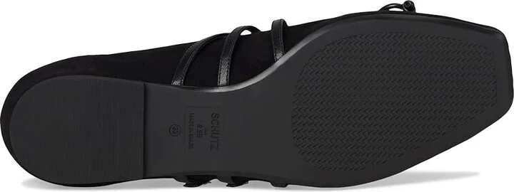 Schutz Arissa Strap Women's Flat Shoes Black : 6 M, Suede - Image 3