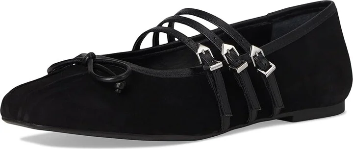 Schutz Arissa Strap Women's Flat Shoes Black : 6 M, Suede - Image 5