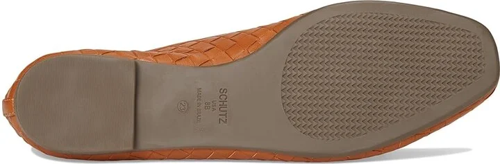 Schutz Arissa Woven Women's Shoes Cuoio Brown : 8.5 M, Leather - Image 3
