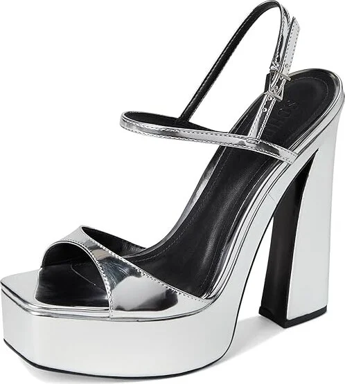 Schutz Arlene Women's Sandals Prata : 10.5 M, Leather - Image 5