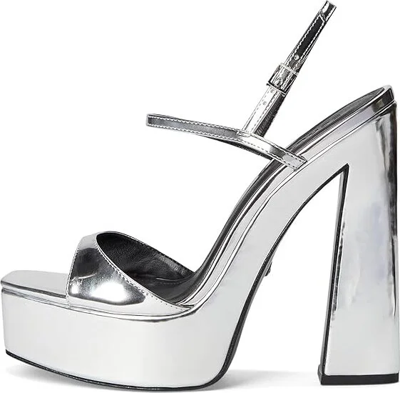 Schutz Arlene Women's Sandals Prata : 10.5 M, Leather - Image 6