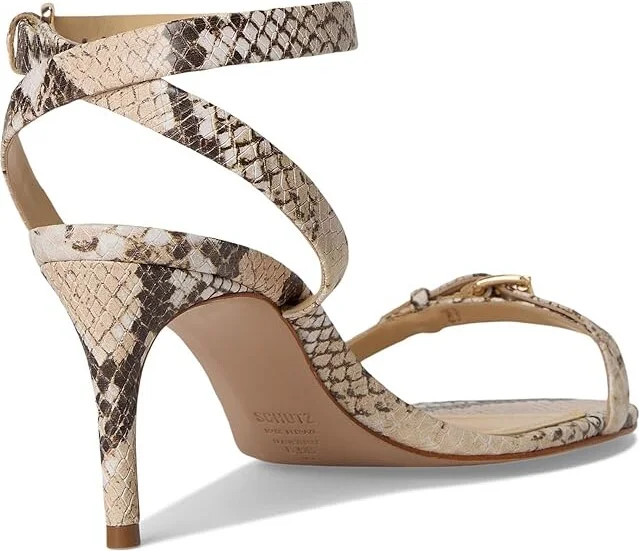 Schutz Aurora Mid Women's Sandals Beige Latte : 9.5 M, Leather - Image 4