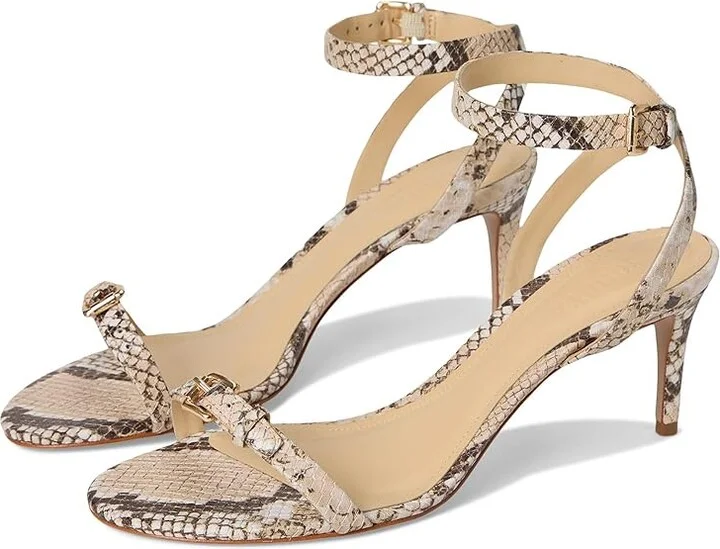 Schutz Aurora Mid Women's Sandals Beige Latte : 9.5 M, Leather