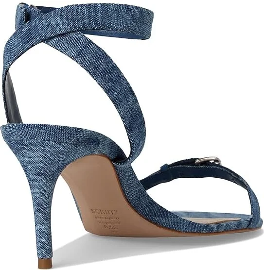 Schutz Aurora Mid Women's Sandals Belize Blue : 8 M, Leather - Image 4