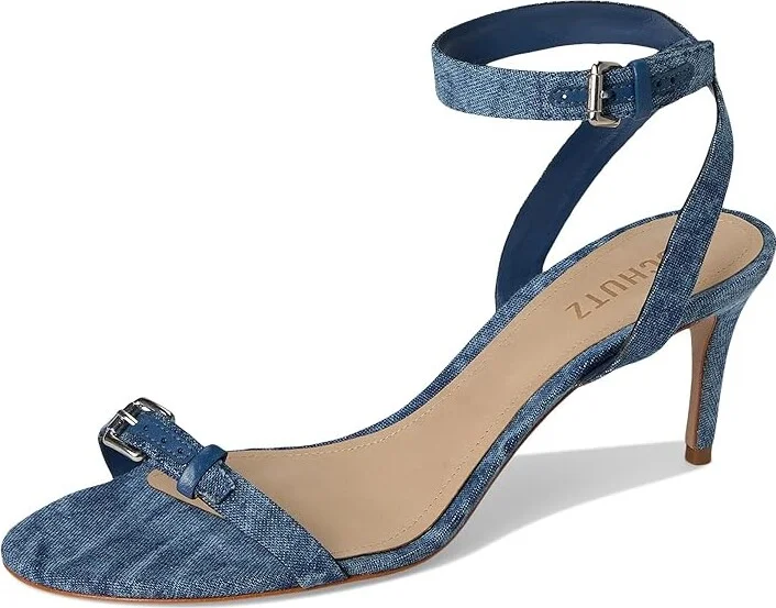Schutz Aurora Mid Women's Sandals Belize Blue : 8 M, Leather - Image 5