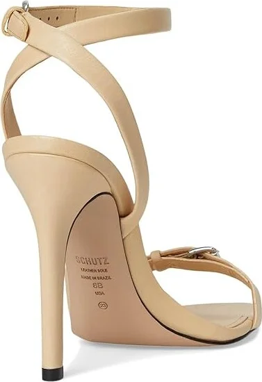 Schutz Aurora Women's Sandals Natural Nibs : 7.5 M, Leather - Image 4