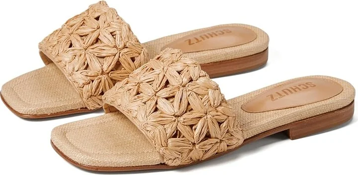 Schutz Ayla Women's Sandals Perola : 5.5 M, Leather