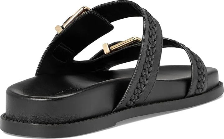 Schutz Blake Sporty Women's Wedge Shoes Black 5 : 11 M, Leather - Image 4