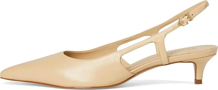 Schutz Boris Kitten High Women's Heels Natural Nibs : 6 M, Leather - Image 6