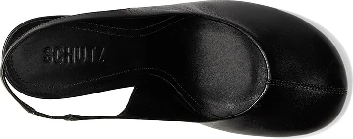 Schutz Brigitte Sling Women's Shoes Black : 9.5 M, Leather - Image 2