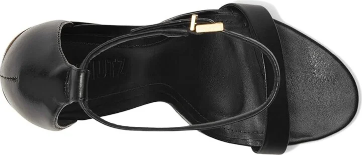 Schutz Cadey-Lee Curve Women's Sandals Black : 9.5 M, Leather - Image 2