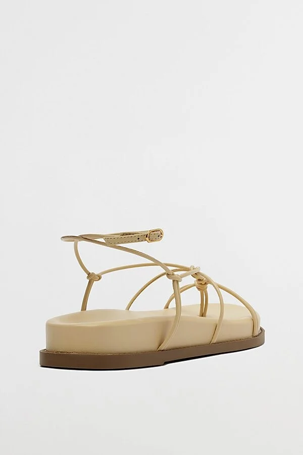 Schutz Calabria Sporty Strappy Sandal in Beige - Image 4