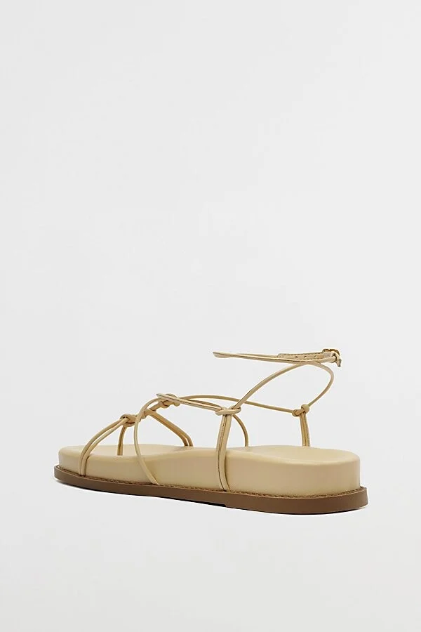Schutz Calabria Sporty Strappy Sandal in Beige - Image 5