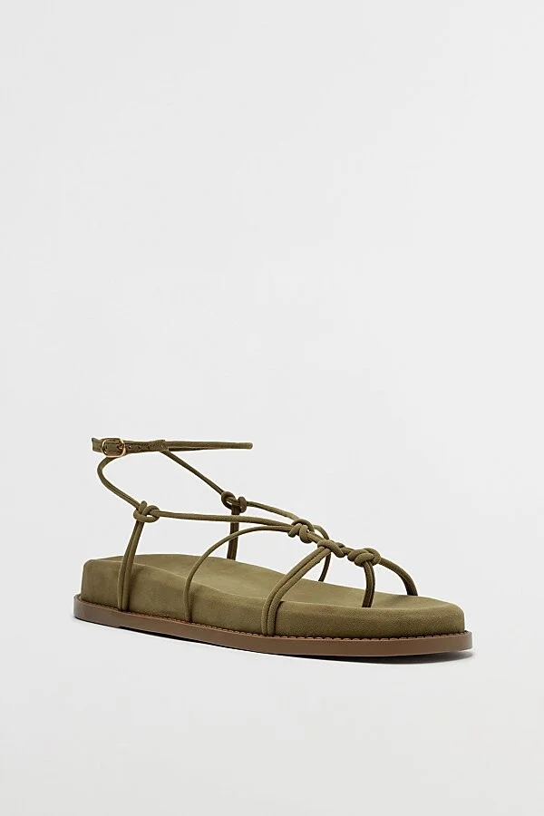 Schutz Calabria Sporty Strappy Sandal in Beige - Image 6