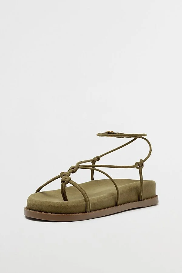 Schutz Calabria Sporty Strappy Sandal in Beige - Image 7