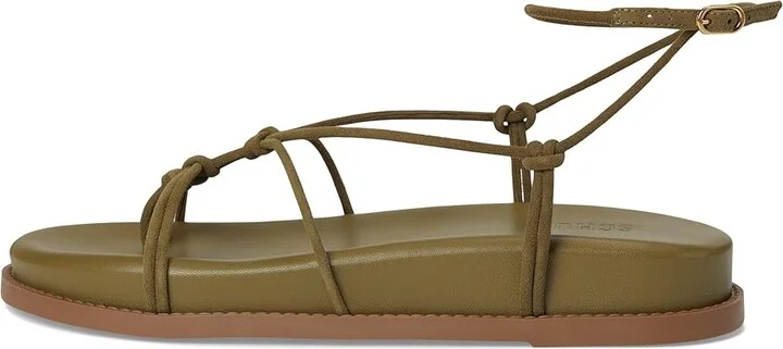 Schutz Calabria Sporty Women's Sandals Matcha : 7 M, Suede - Image 6