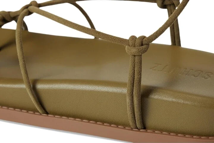 Schutz Calabria Sporty Women's Sandals Matcha : 7 M, Suede - Image 7