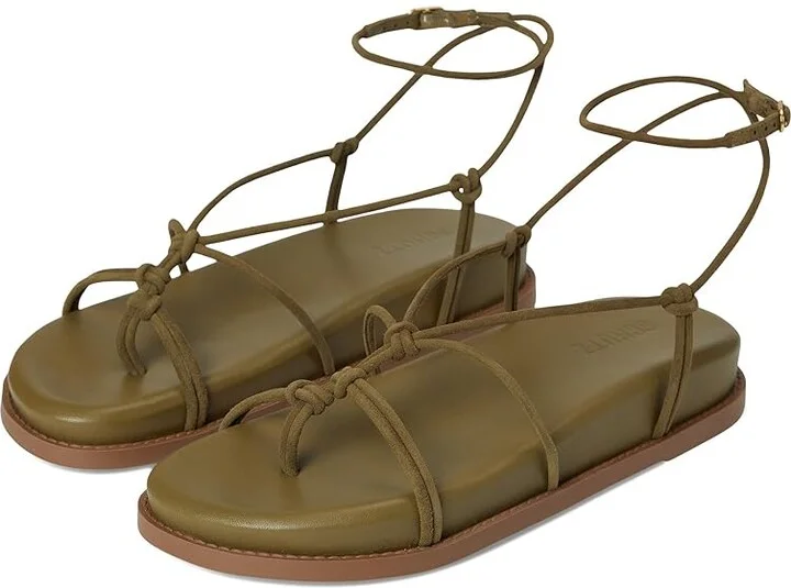 Schutz Calabria Sporty Women's Sandals Matcha : 7 M, Suede