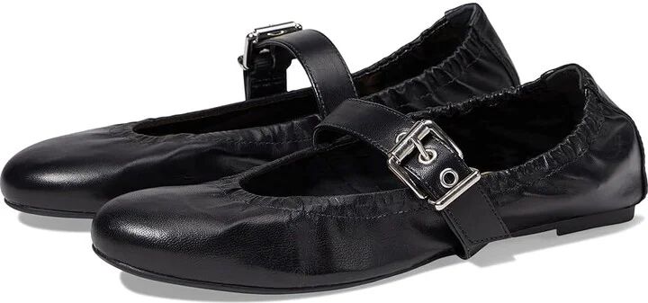 Schutz Calita Women's Flat Shoes Black : 10.5 M, Leather