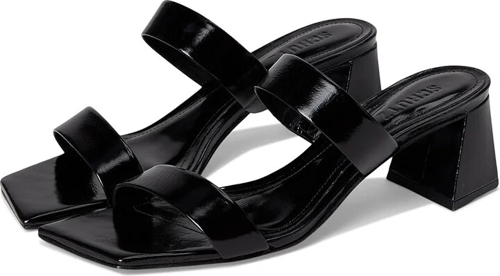Schutz Chantal Mid Women's Sandals Black : 9.5 M, Leather