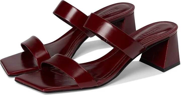 Schutz Chantal Mid Women's Sandals Vino : 10 M, Leather