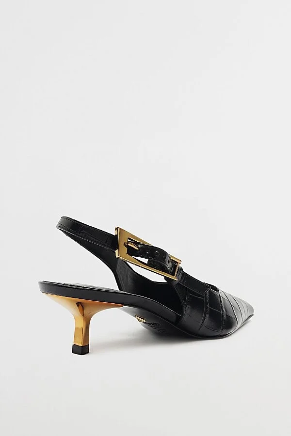 Schutz Ciara Kitten Heel in Black - Image 4