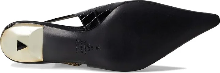 Schutz Ciara Pump Mid High Women's Heels Black : 5.5 M, Leather - Image 3