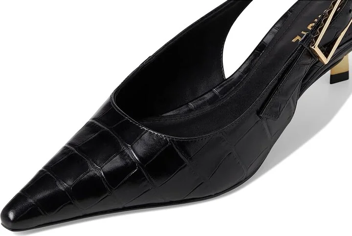 Schutz Ciara Pump Mid High Women's Heels Black : 5.5 M, Leather - Image 7