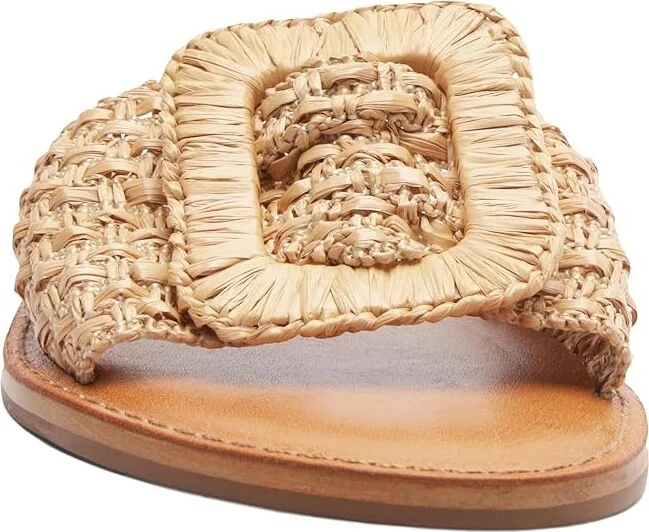 Schutz Cinna Flat Women's Sandals Natural : 9 M, Leather - Image 5