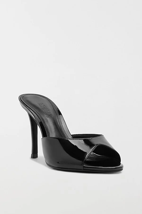 Schutz Cloe Patent Leather Mule Heel in Black - Image 2