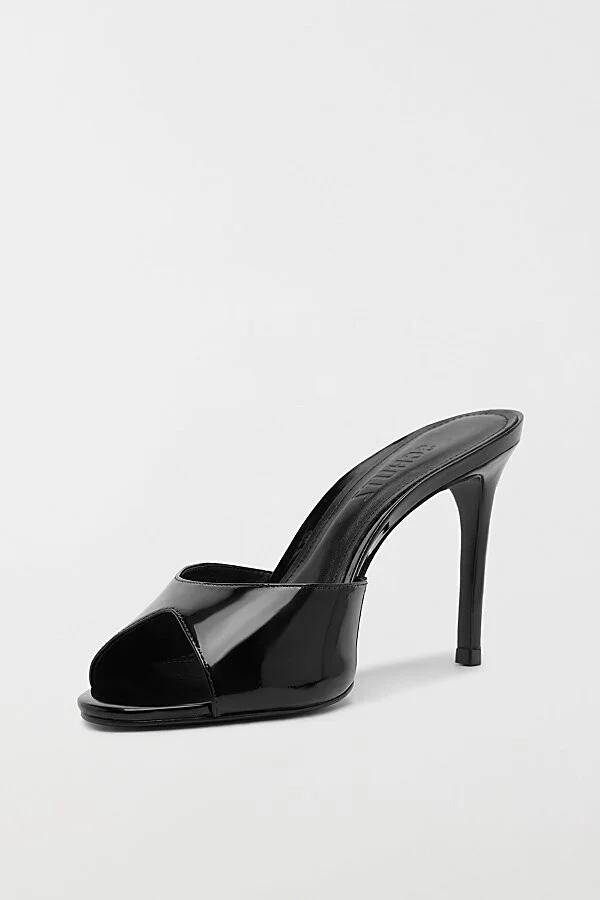 Schutz Cloe Patent Leather Mule Heel in Black - Image 3