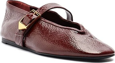 Schutz Courtney Buckle Ballet Flat in Vino