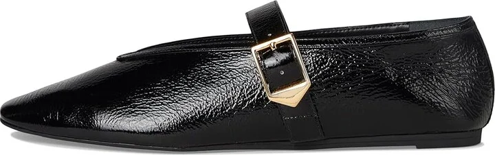 Schutz Courtney Buckle Women's Flat Shoes Black : 7 M, Leather - Image 6