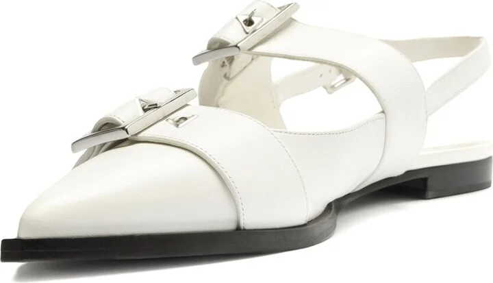 Schutz Darla Sling Leather Slingback Flat - Image 2