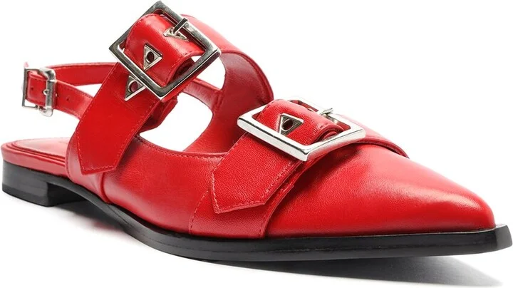 Schutz Darla Sling Leather Slingback Flat