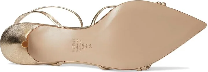 Schutz Desiree Mid Women's Wedge Shoes Platina : 6.5 M, Leather - Image 3