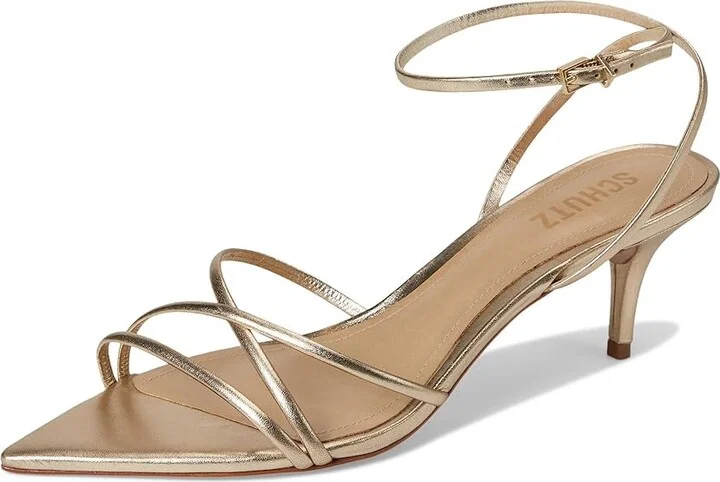 Schutz Desiree Mid Women's Wedge Shoes Platina : 6.5 M, Leather - Image 5