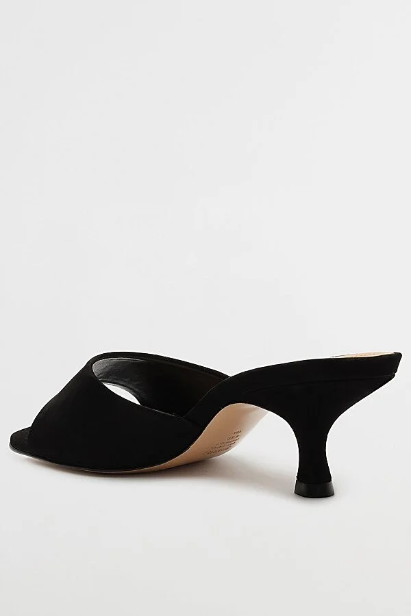 Schutz Dethalia Leather Heeled Mule in Black - Image 5