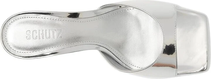 Schutz Dethalia Pin Women's Sandals Prata : 9.5 M, Leather - Image 2
