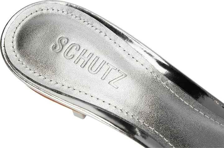 Schutz Dethalia Pin Women's Sandals Prata : 9.5 M, Leather - Image 7