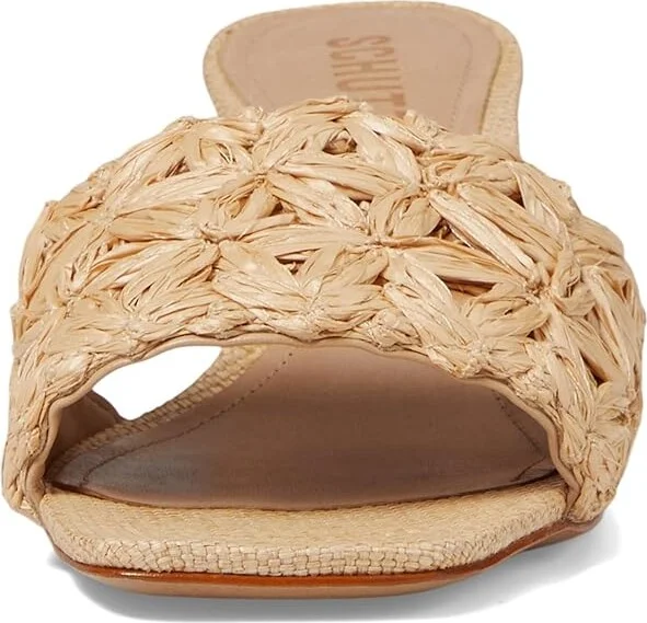 Schutz Dethalia Straw Women's Sandals Perola : 6.5 M, Leather - Image 2
