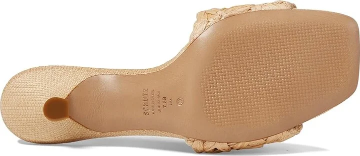 Schutz Dethalia Straw Women's Sandals Perola : 6.5 M, Leather - Image 3
