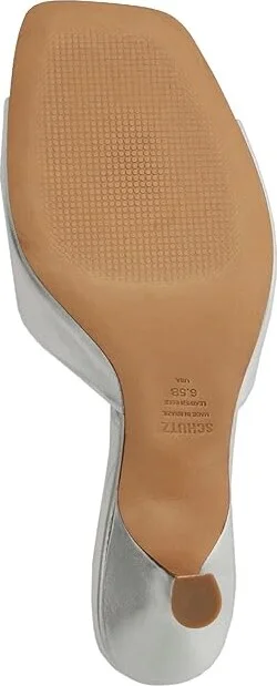 Schutz Dethalia Women's Shoes Prata : 6 M, Suede - Image 3