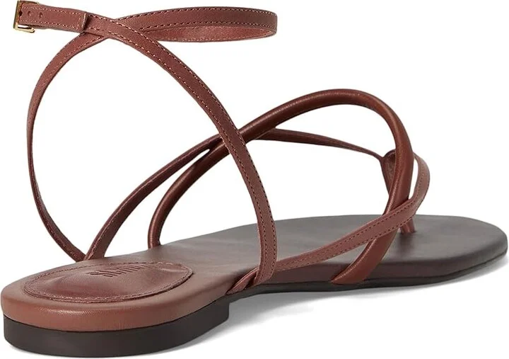 Schutz Diana Flat Women's Wedge Shoes Desert Brown : 9.5 M, Leather - Image 4